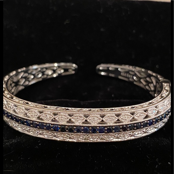 diamond bracelet with sapphires